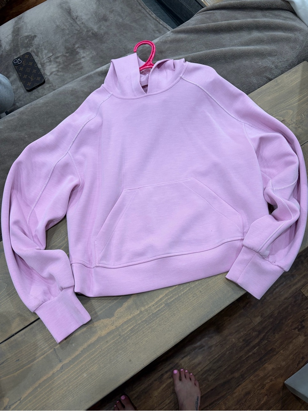 Lululemon Pink Hooded Pullover Sweatshirt